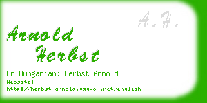 arnold herbst business card
